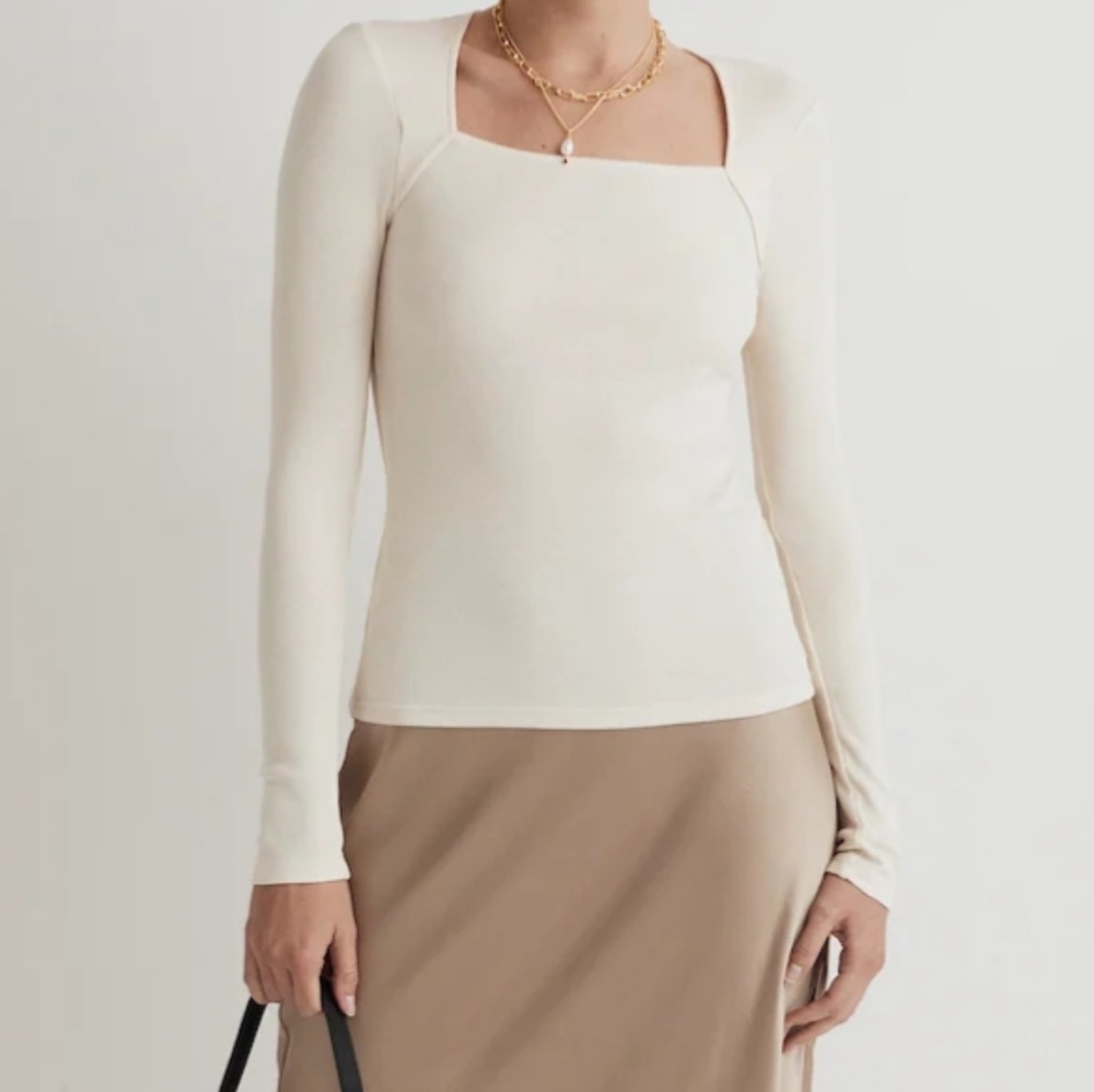 Madewell NWT Size Small Long sleeve Cream color